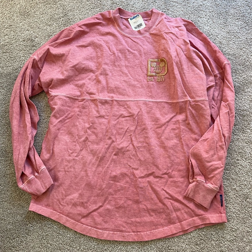 Walt Disney World long sleeved pink shirt.  Size small.